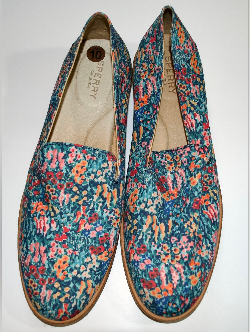 Sperry Women's Loafer Size 10 Seaport Levy Liberty Print Slip On Floral Coastal